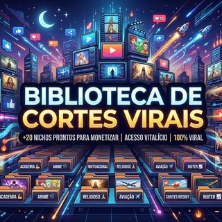 Foto do canal Biblioteca de cortes virais, de Ganhar Dinheiro