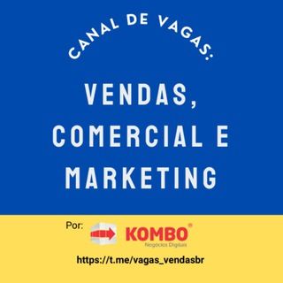 Foto do canal Vagas de Vendas, Marketing e Comercial