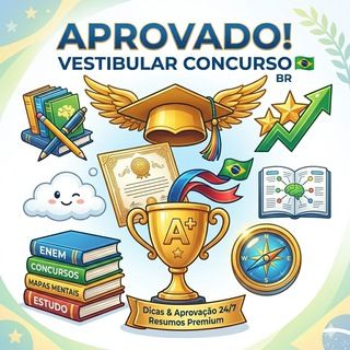 Foto do canal Aprovado Vestibular Concurso, de Educação